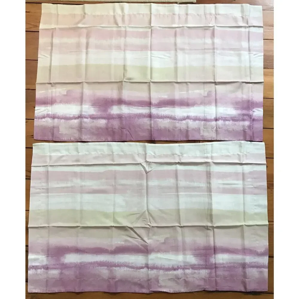 New Set Pair 2 IKEA Alpdraba Pink Beige King Pillowcases 40“ x 25“ Cotton